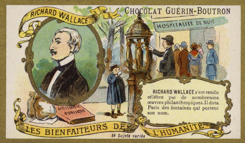 Richard Wallace , angielski kolekcjoner sztuki i filantrop (chromolitho) autorstwa French School