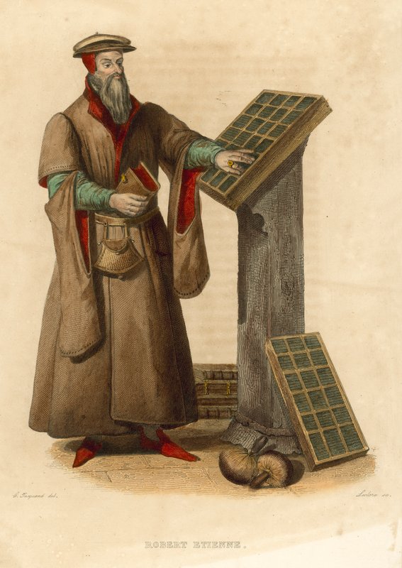 Robert Etienne (kolorowy grawerunek) autorstwa French School