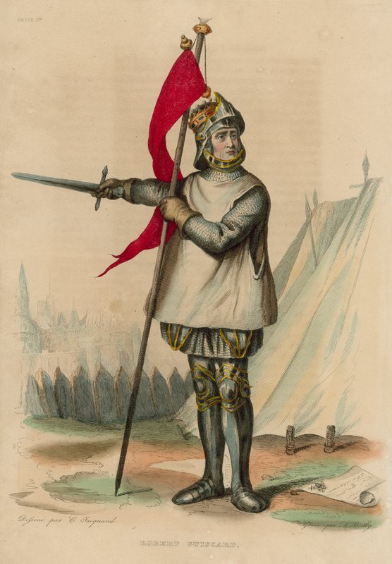 Robert Guiscard (kolorowy grawerunek) autorstwa French School