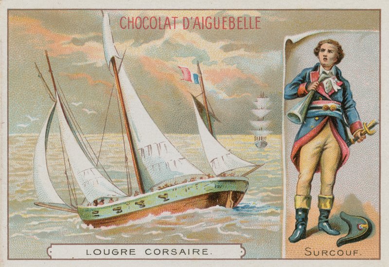 Robert Surcouf, francuski korsarz z końca XVIII i początku XIX wieku autorstwa French School