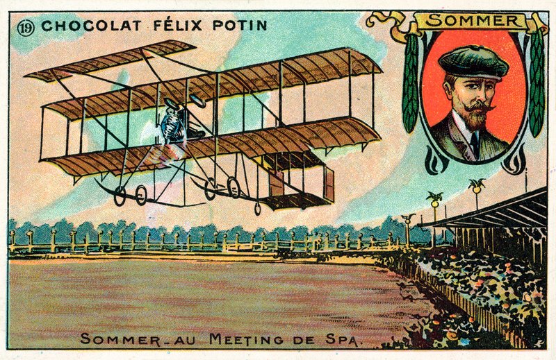 Roger Sommer leci na Spa Aviation Meeting, Belgia autorstwa French School