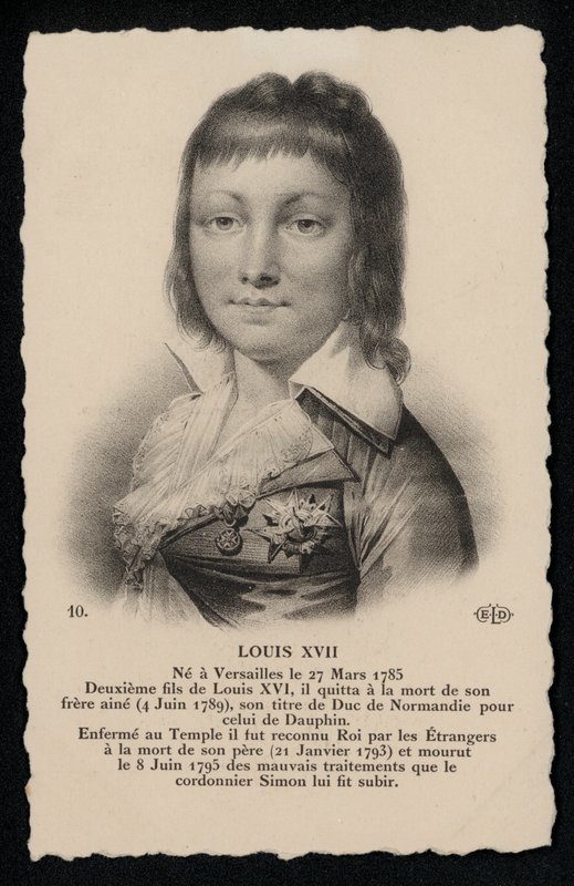 Roy Ludwik XVII (lito) autorstwa French School