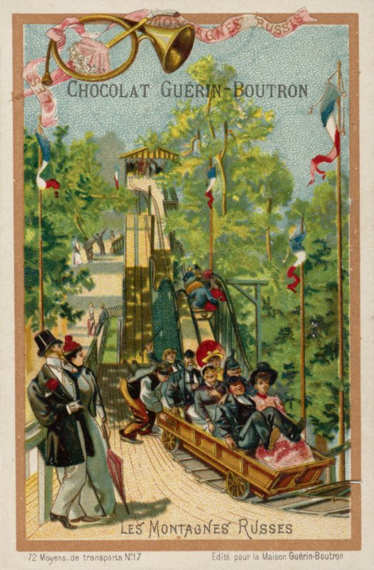 Kolejka górska (chromolitho) autorstwa French School