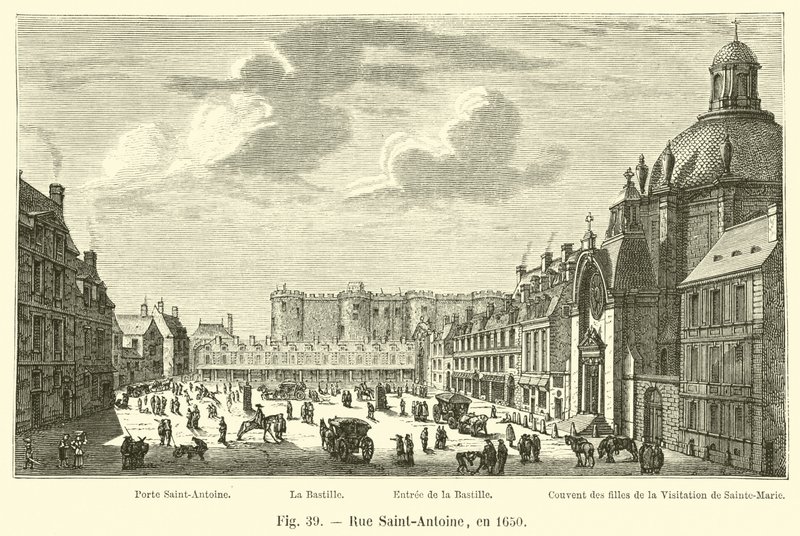 Rue Saint-Antoine, w 1650 autorstwa French School