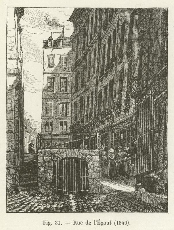Ulica Kanalizacyjna, 1840 autorstwa French School