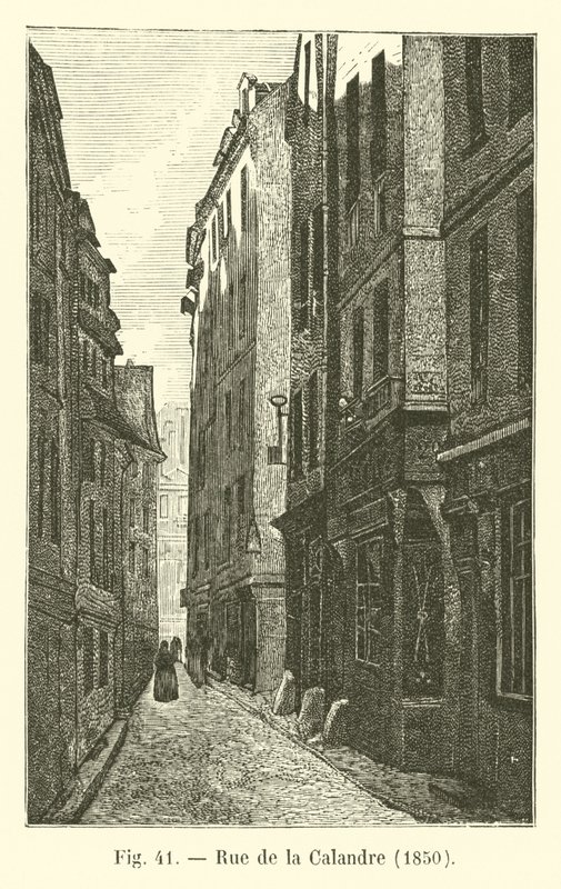Rue de la Calandre, 1850 autorstwa French School