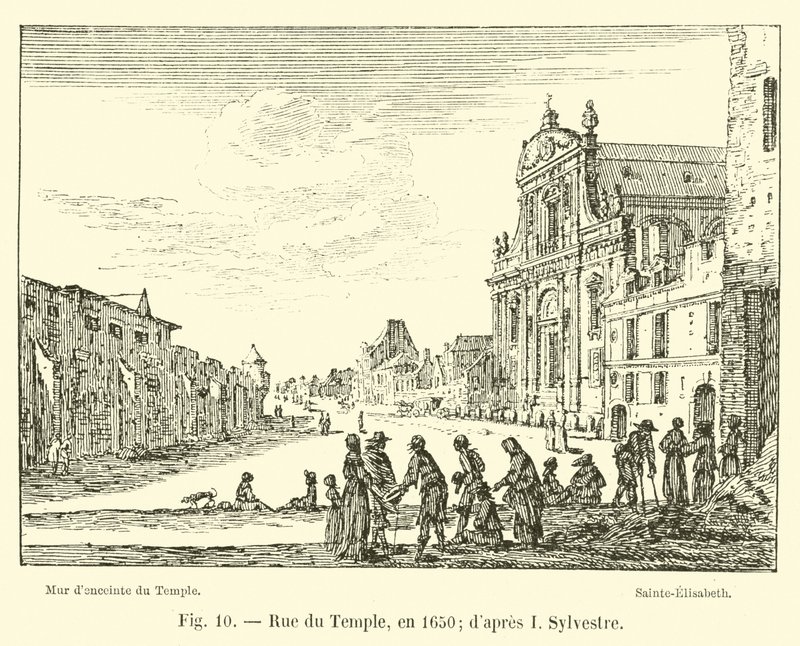 Rue du Temple, w 1650; po I Sylwestrze autorstwa French School