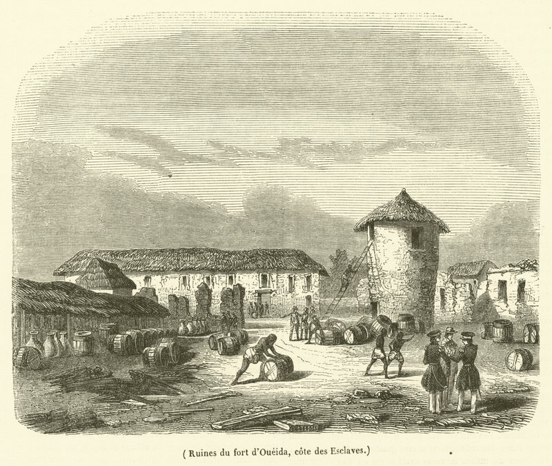 Ruiny fortu Oueida, cote des Esclaves (rycina) autorstwa French School