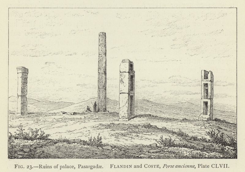 Ruiny pałacu, Pasargadae autorstwa French School