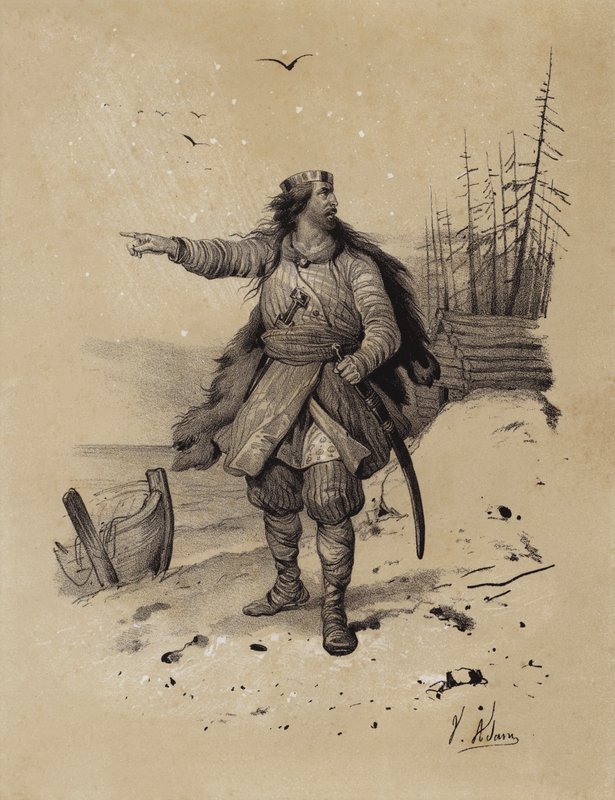 Ruryk , założyciel Imperium Rosyjskiego, 862 (lito) autorstwa French School