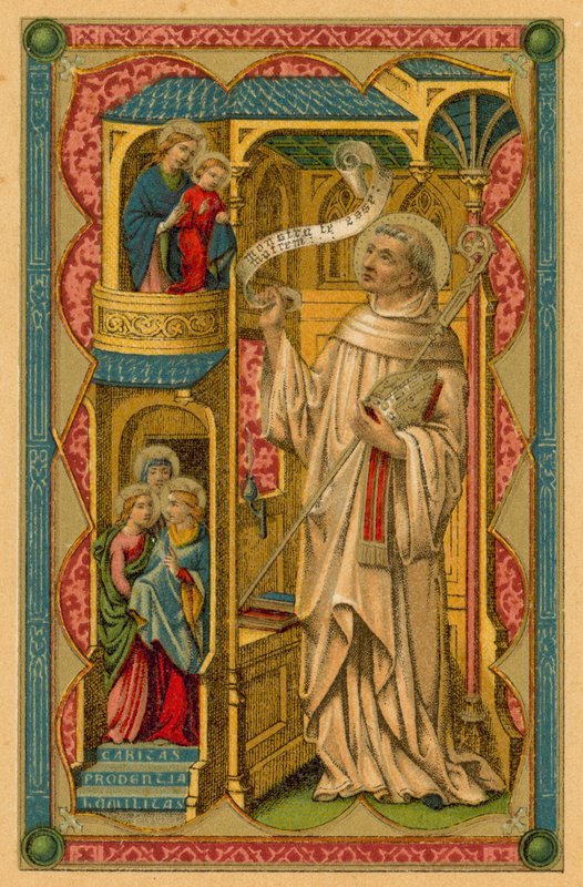 Św. Bernard z Clairvaux autorstwa French School