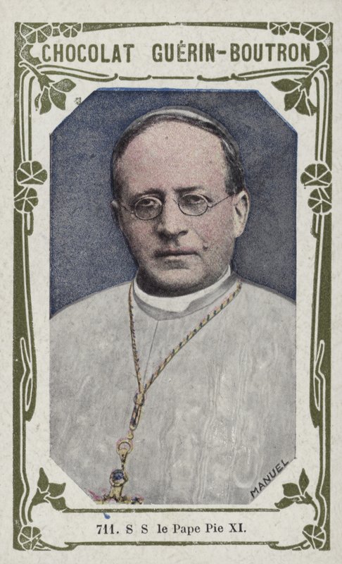 S S le Pape Pie XI (kolorowe zdjęcie) autorstwa French School