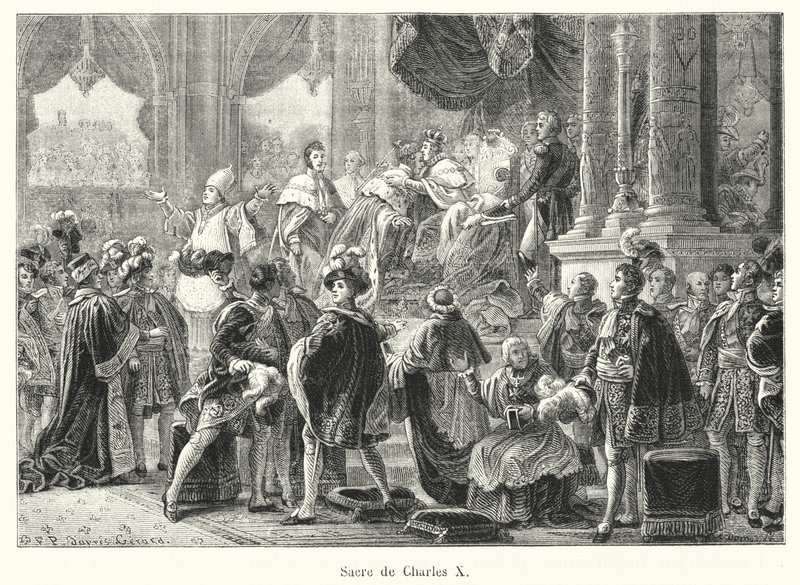 Sacre de Charles X (rycina) autorstwa French School