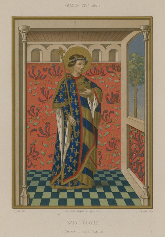 Święty Clodoald, syn króla Chlodomera z Orleanu autorstwa French School