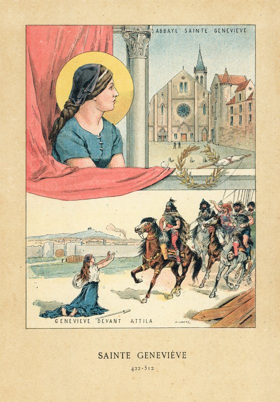 św Genevieve autorstwa French School