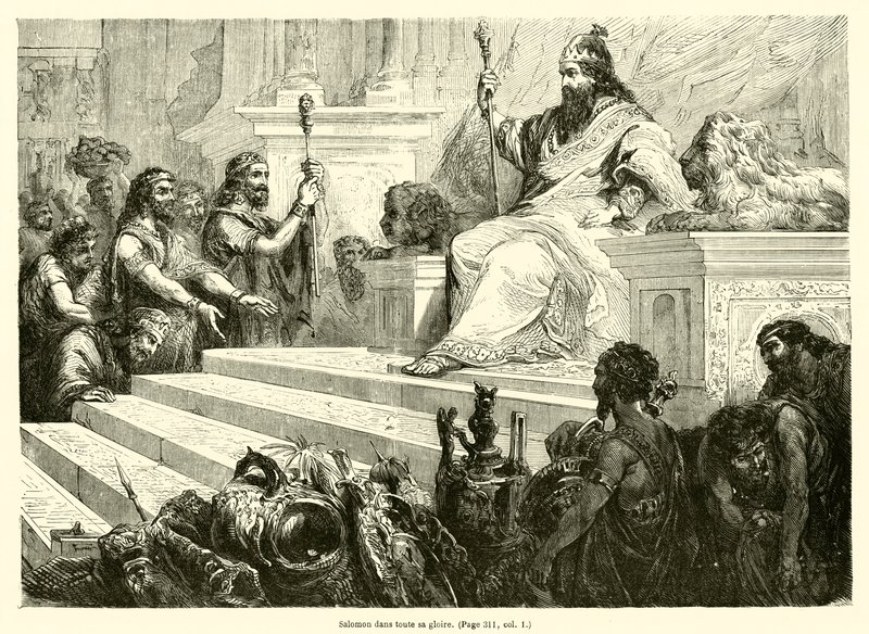 Salomon w całej swojej chwale (rycina) autorstwa French School