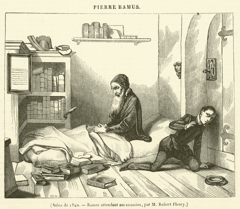 Salon 1840, Ramus czekający na zabójców (rycina) autorstwa French School