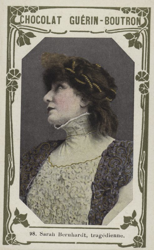 Sarah Bernhardt, tragedienne (kolorowe zdjęcie) autorstwa French School