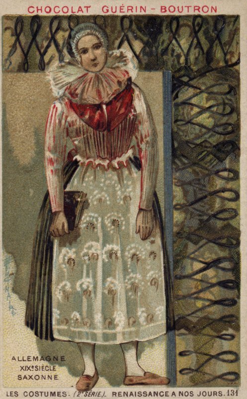 Strój saski, Niemcy, XIX w. autorstwa French School