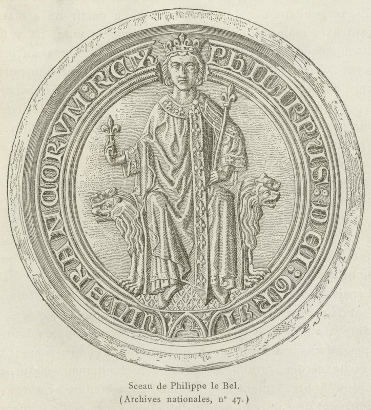 Pieczęć Filipa Pięknego (grawerowanie) autorstwa French School