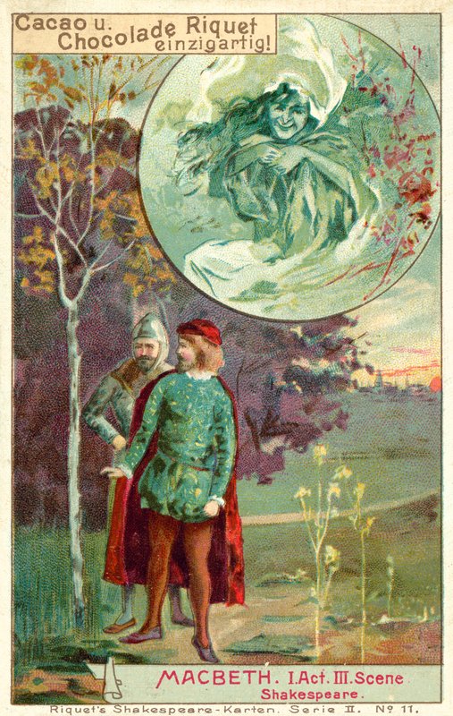 Scena ze sztuki Szekspira Makbet (chromolitho) autorstwa French School