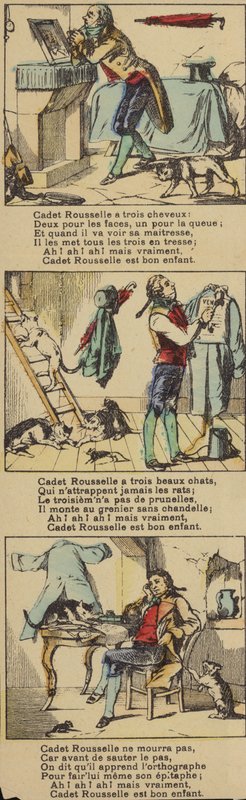 Sceny z kadet Rousselle autorstwa French School