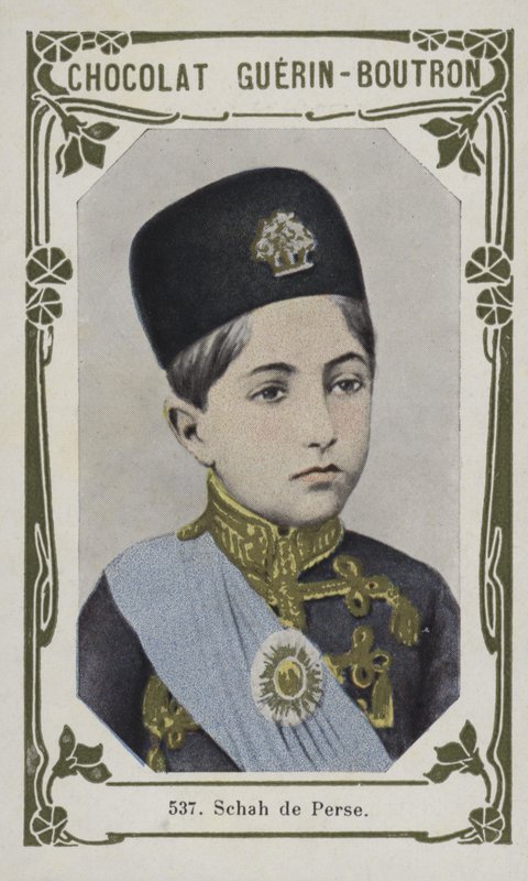 Schah de Perse (kolorowe zdjęcie) autorstwa French School