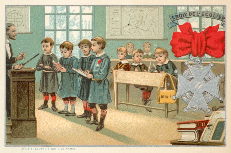 Krzyż Uczniowski (chromolitho) autorstwa French School