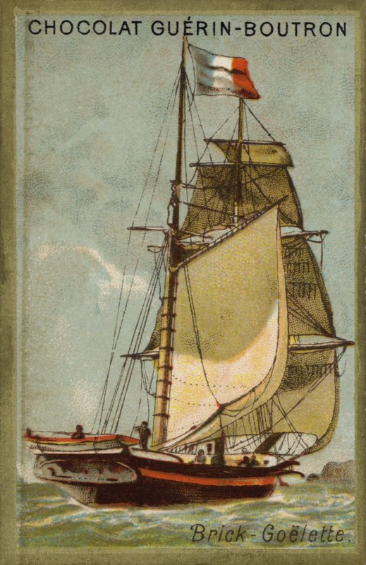 Szkuner (chromolitho) autorstwa French School