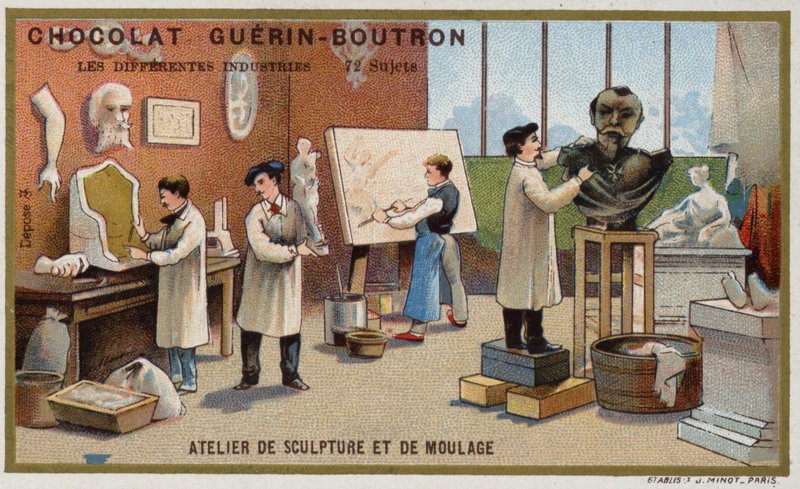 Warsztat rzeźbiarski i formierski (chromolitho) autorstwa French School