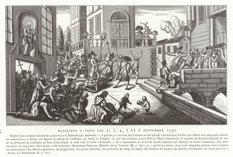 Masakry wrześniowe, Paryż, Rewolucja Francuska, 1792 autorstwa French School