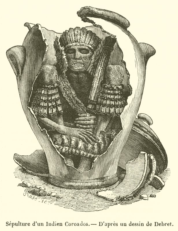 Sepultura Indianina Coroados (rycina) autorstwa French School
