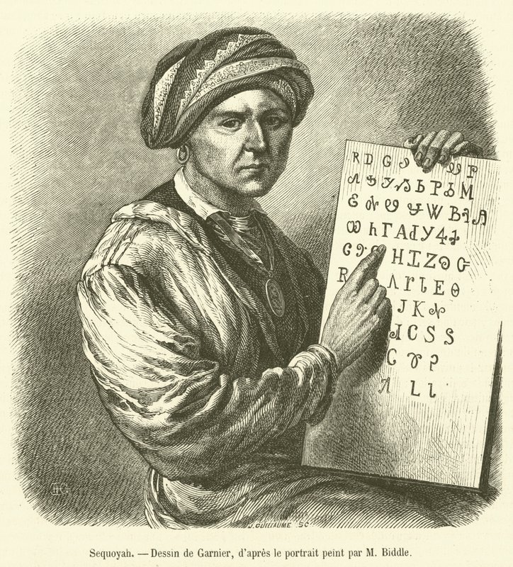 Sequoyah (grawerowanie) autorstwa French School