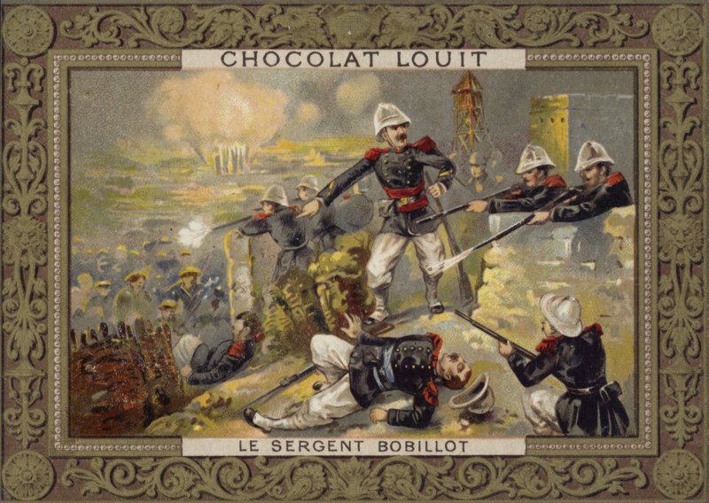 Sierżant Jules Bobillot, żołnierz francuski, podczas oblężenia Tuyen Quang, Tonkin, wojna chińsko-francuska, 1884-1885 autorstwa French School