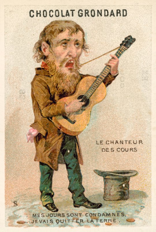 Piosenkarka (chromolitho) autorstwa French School