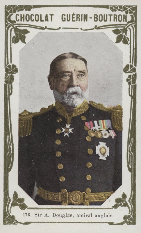 Sir A Douglas, angielski admirał (kolorowe zdjęcie) autorstwa French School
