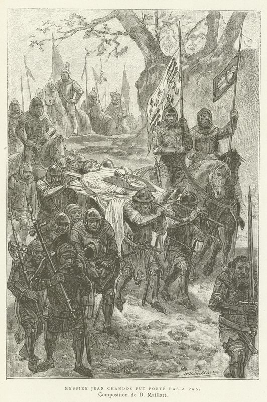 Sir John Chandos był prowadzony krok po kroku autorstwa French School