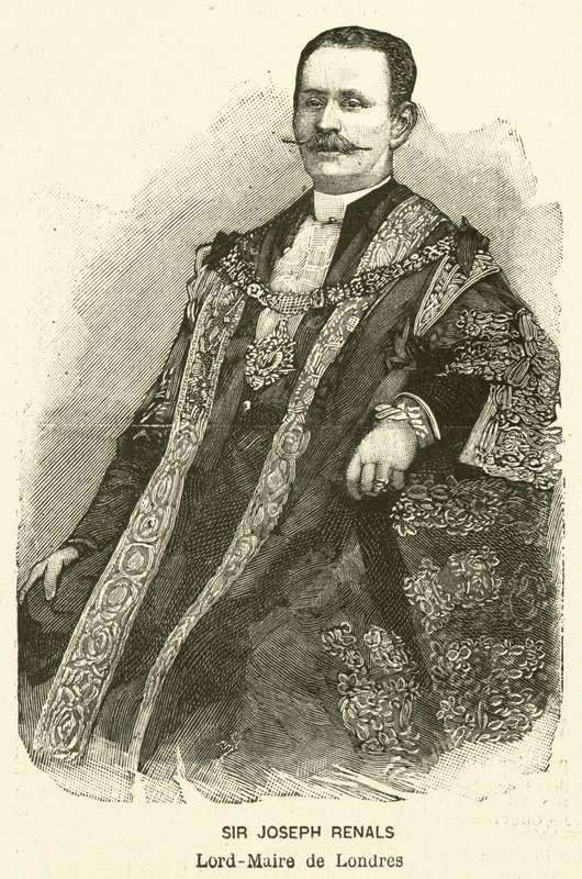 Sir Joseph Renals, burmistrz Londynu (grawerowanie) autorstwa French School