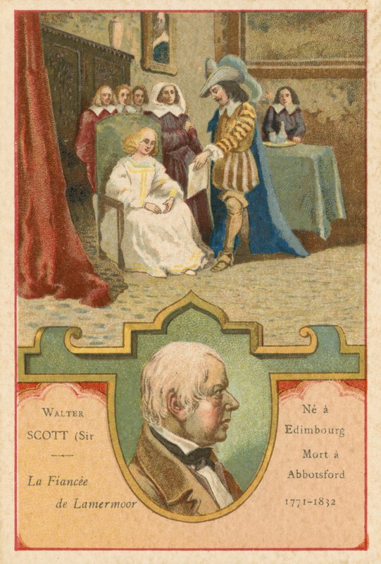 Sir Walter Scott, szkocki powieściopisarz autorstwa French School