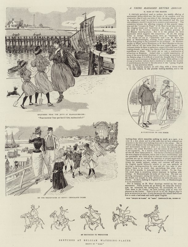 Szkice w belgijskich wodotryskach (grawerowanie) autorstwa French School