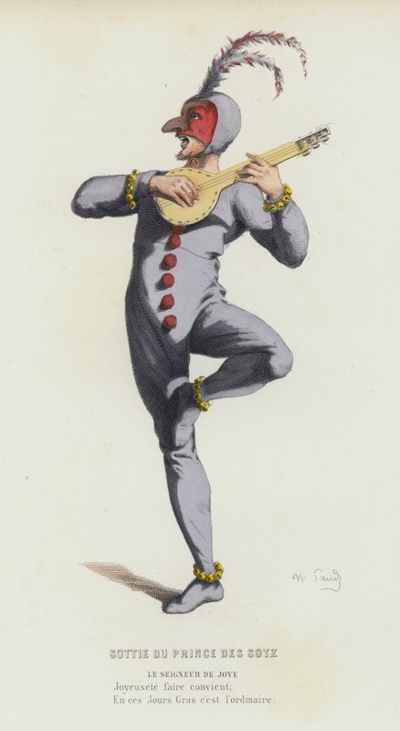 Sottie Du Prince Des Sotz (kolorowy grawerunek) autorstwa French School