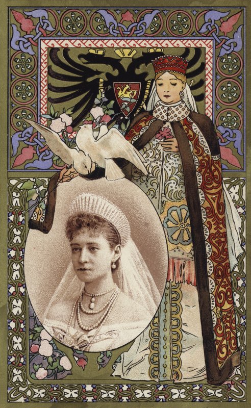 Pamiątka z wizyty rosyjskich władców we Francji, 1896 autorstwa French School