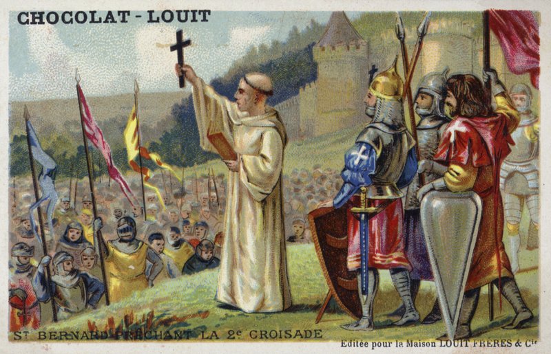 Św. Bernard głosił drugą krucjatę, 1146 autorstwa French School