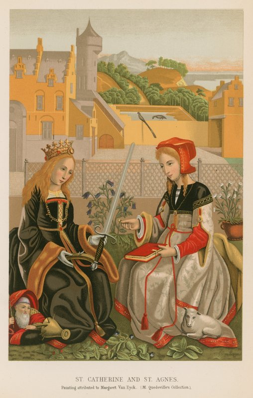 św. Katarzyny i św. Agnieszki autorstwa French School