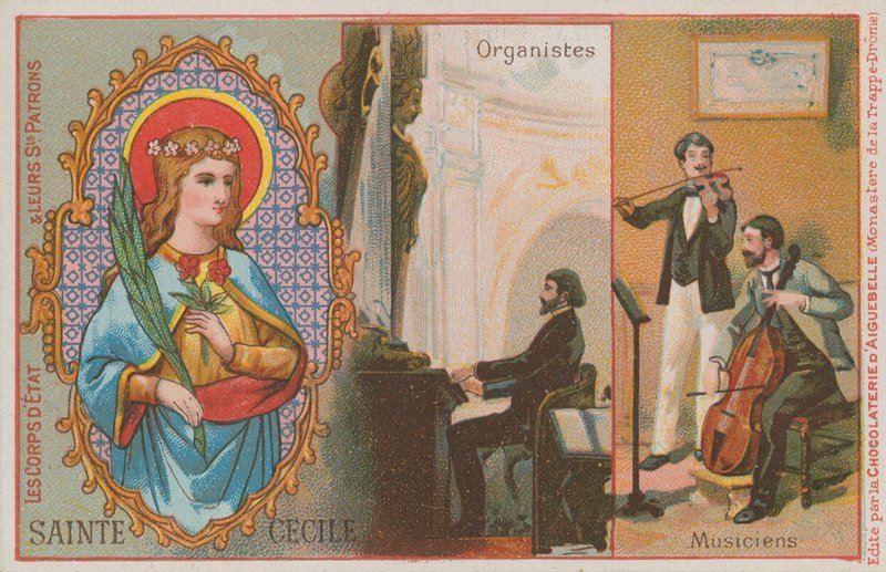 św. Cecylia, organistka i muzycy autorstwa French School
