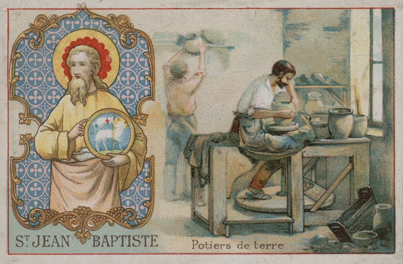 Św. Jan Chrzciciel i garncarze autorstwa French School