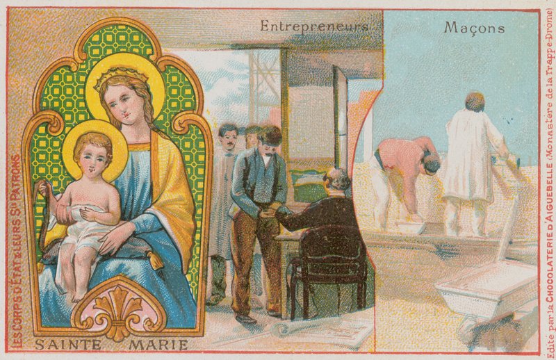 Maria, przedsiębiorcy i murarze autorstwa French School