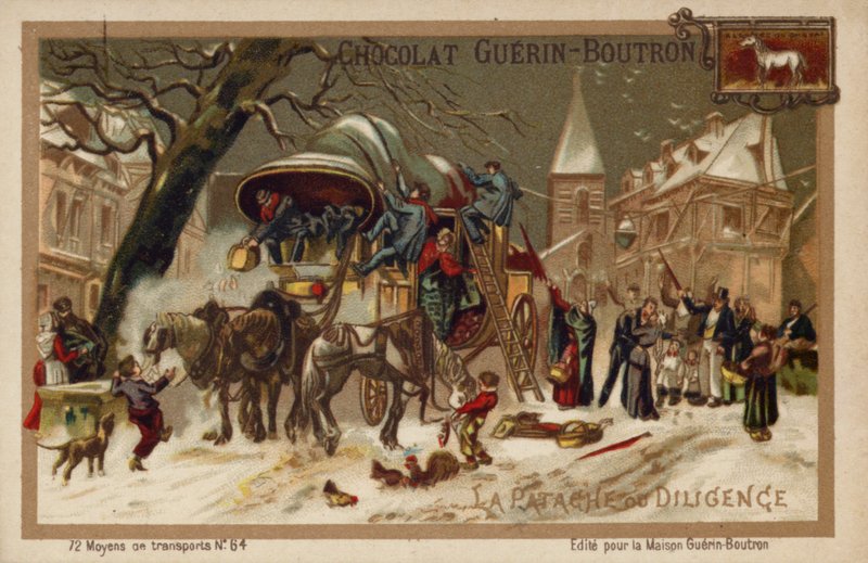 Dyliżans (chromolitho) autorstwa French School