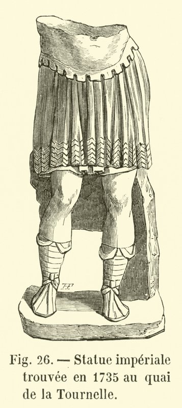 Cesarski posąg znaleziony w 1735 roku na Quai de la Tournelle autorstwa French School