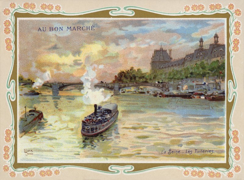 Parowce na Sekwanie, Paryż autorstwa French School